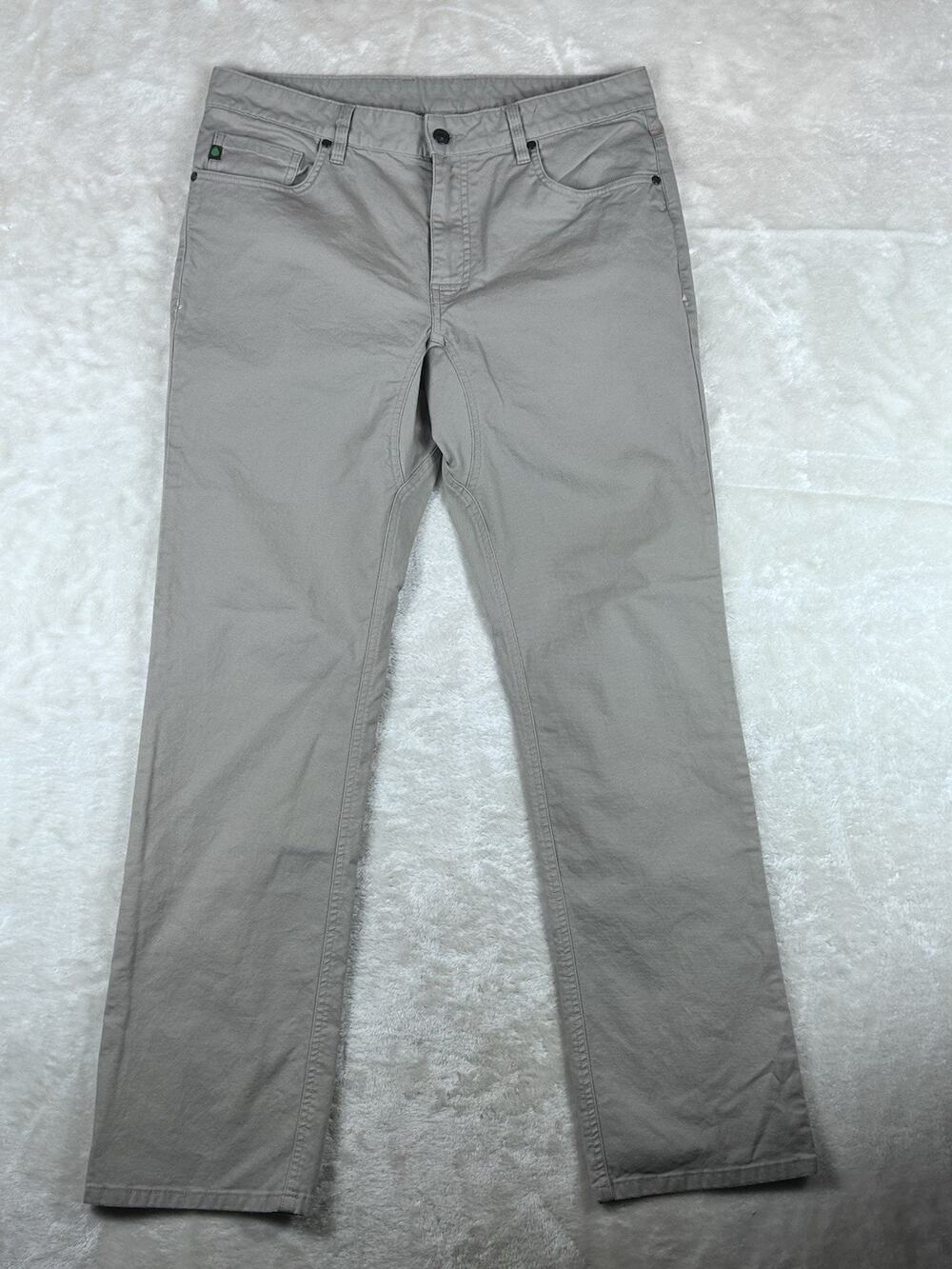 Stio Rivet Canvas Pants Men’s Sz 34R Beige Straight Leg Organic Cotton Hiking